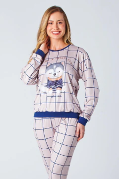 Pijama Feminino Inverno Lobo