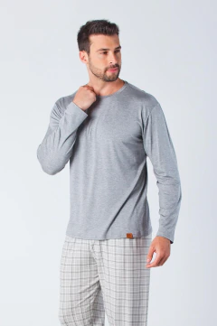 Pijama Plus Size Masculino Inverno Xadrez