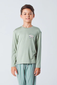 Pijama Juvenil Menino Inverno Preguiça