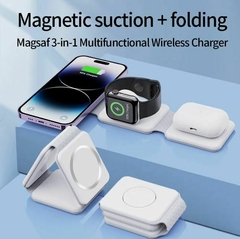 Cargador Inalámbrico Magnético pagable 3 en 1