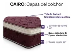 Colchón SUEÑO DORADO - CAIRO - 2 Plazas (140 x 190 x 30 cm.) - Espuma - Mister Colchón Tienda Online