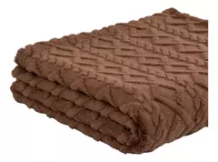 Manta SUPLESA - ROMBO - 2 1/2 Plazas - CHOCOLATE - comprar online