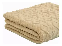 Manta SUPLESA - ROMBO - 2 1/2 Plazas - NATURAL - comprar online