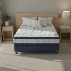 Conjunto LUNA DEL SUR - ZAFIRO CON PILLOW - 2 Plazas (140 x 190 x 32 cm.) - Espuma