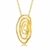 Colar longo pingente oval banhado a ouro - comprar online