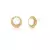 Brinco redondo de perola banhado a ouro - comprar online