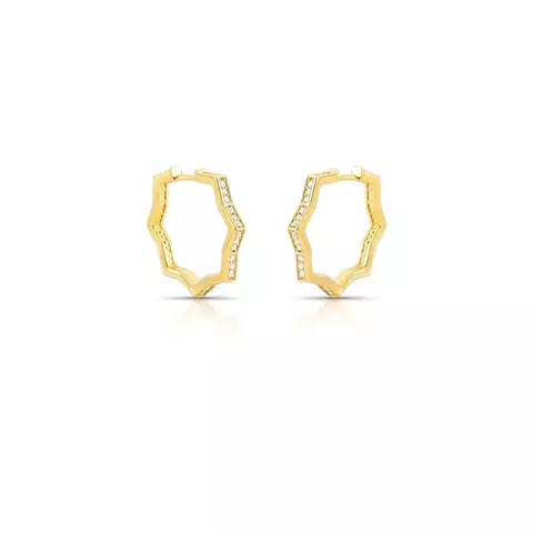 Argola cravejada banhada a ouro - comprar online