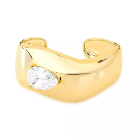 Maxi bracelete com cristal banhado a ouro - comprar online