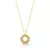 Colar redondo com perola banhado a ouro - comprar online