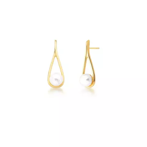 Brinco gota perola banhado a ouro - comprar online