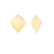 Brinco losango liso banhado a ouro - comprar online