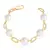 Pulseira de elos e perolas banhada a ouro - comprar online