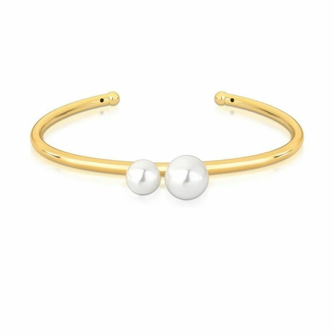 Bracelete de perolas banhado a ouro - comprar online