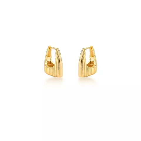 Argola quadrada banhada a ouro - comprar online