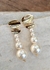 Brinco Ritual de Fileiras de Pérolas Banho Ouro 18K - comprar online