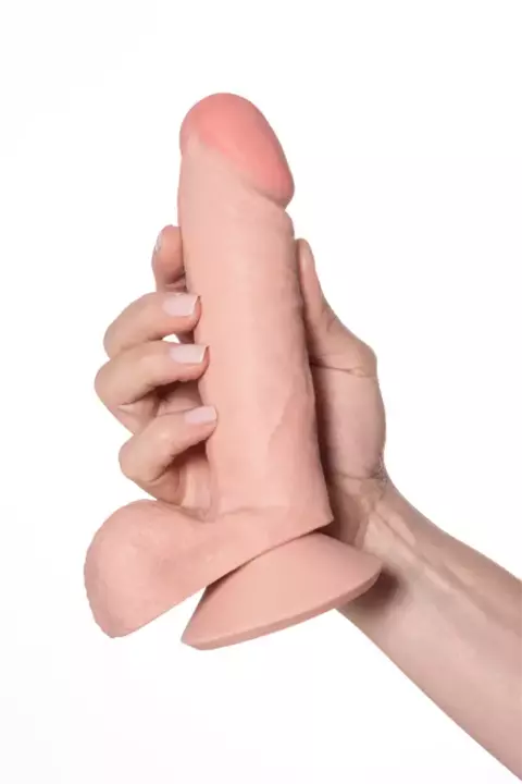 JOHN- REALISTIC - VENTOSA COM ESCROTO- BEGE -