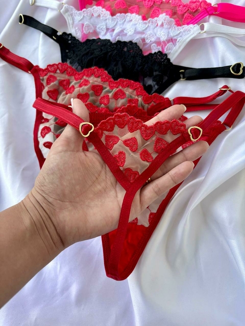 CALCINHA DESEJO TULE CORAÇAO BORDADO