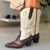 Bota Perlatto Western Bordado Couro Confortável - comprar online
