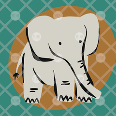 PUNCH NEEDLE ELEPHANT PATTERN | SIZE 30x30 CM - buy online