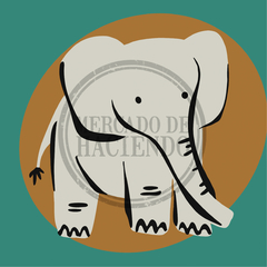 KIT DE BORDADO ELEFANTE | 30x30 CM - comprar online