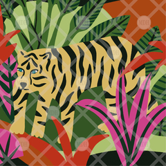 PUNCH NEEDLE TIGER PATTERN | SIZE 40x40 CM - buy online