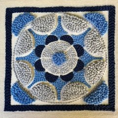 TELA ESTAMPADA PARA BORDAR | DISEÑO MANDALA A COLOR | FORMATO 30x30 CM en internet
