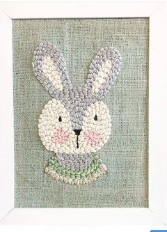 TELA ESTAMPADA PARA BORDAR DISEÑO BUNNY | FORMATO 30x30 CM en internet