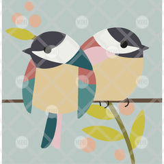 PUNCH NEEDLE SPARROWS PATTERN | SIZE 30x30 CM - buy online