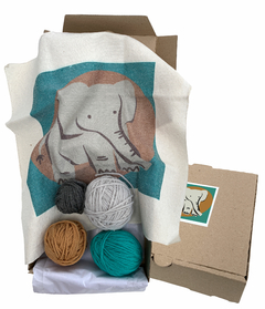 KIT DE BORDADO ELEFANTE | 30x30 CM