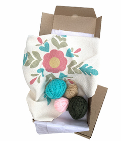 FLOWER EMBROIDERY KIT | 30x30 CM - buy online