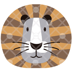 PUNCH NEEDLE LION PATTERN | DIAMETER 90 CM - buy online