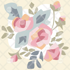 PUNCH NEEDLE ROSES PATTERN | SIZE 40X40 CM - buy online