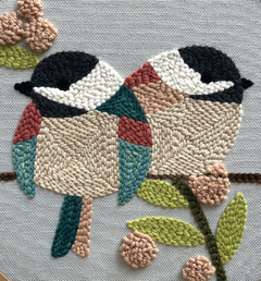 PUNCH NEEDLE SPARROWS PATTERN | SIZE 30x30 CM on internet