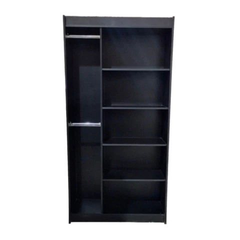 Prateleira Com Cabideiro Duplo Lateral Esquerdo 185X92X32Cm - Deep - comprar online