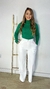 BLUSA MANGA LONGA COM GOLA EM TRICOT- VERDE - comprar online