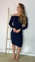 VESTIDO OMBRO A OMBRO MIDI - AZUL - comprar online