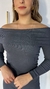 VESTIDO OMBRO A OMBRO MIDI - CINZA - comprar online