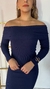 VESTIDO OMBRO A OMBRO MIDI - AZUL na internet