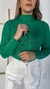 BLUSA MANGA LONGA COM GOLA EM TRICOT- VERDE na internet