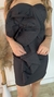 VESTIDO ALFAIATARIA TOMARA QUE CAIA DETALHE EM FLORES - PRETO - comprar online