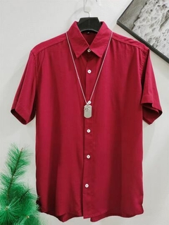 Camisa Botão Viscose Fresca Manga Curta