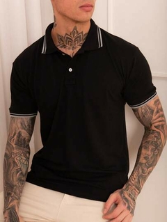Camisa Polo Listra Fina Neutros - loja online