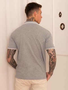Camisa Polo Listra Fina Neutros - VANGUARD