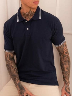 Camisa Polo Listra Fina Cores