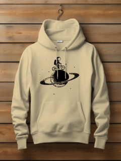 Casaco Hoodie Moletom Saturno Bege