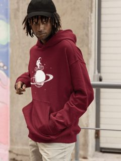 Casaco Hoodie Moletom Saturno Vermelho - comprar online