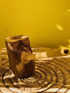 Cachimbo Madeira com Aste de Bambu na internet