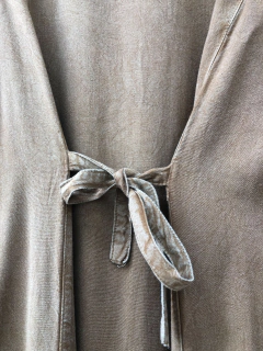 Vestido Marrom Claro / Bordado - XG