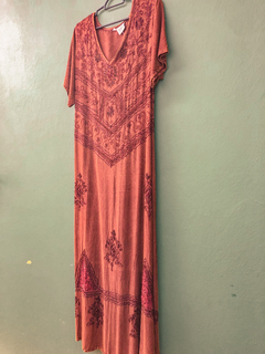 Vestido Marrom / Bordado - G