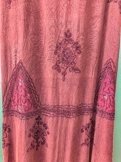 Vestido Marrom / Bordado - G - Casa De Salem